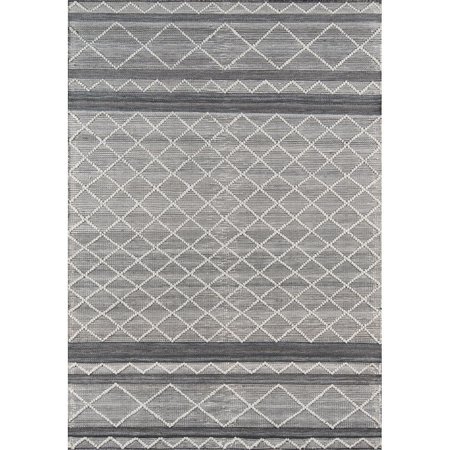 MOMENI 3 ft. 6 in. x 5 ft. 6 in. Hermo-2 Hand Tufted Rectangle Area Rug Grey HERMOHRM-2GRY3656